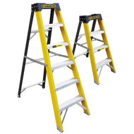 Climb-It Glass Fibre Swingback Stepladders