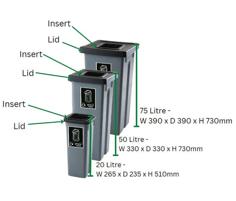 Compact Colour-Coded Recycling Bin – 50L