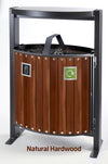Wood Effect External Recycling Bin - 78 Litre