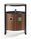 Wood Effect External Recycling Bin - 78 Litre