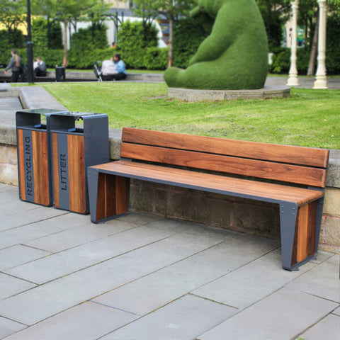 Arc Bench with Backrest