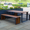 Arc Outdoor Table and Bench Set