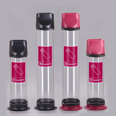 Coloured Battery Recycling Bins