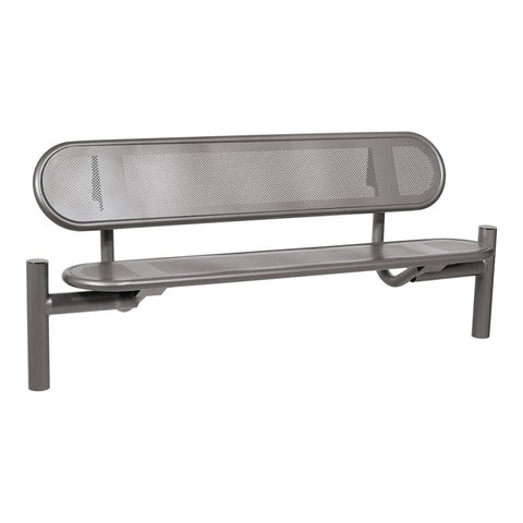 Brighton Polished Steel Top Bench