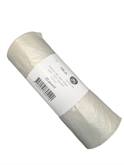 90L Clear Refuse Bags – Recycled, Pack of 200