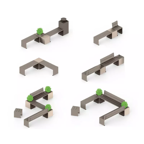 Cubix Steel & Timber Seat