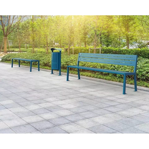 Derwent 5-Slat Steel Bench
