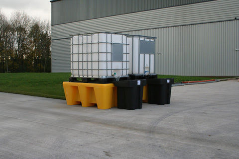 Double-Unit IBC Pallet with Grate