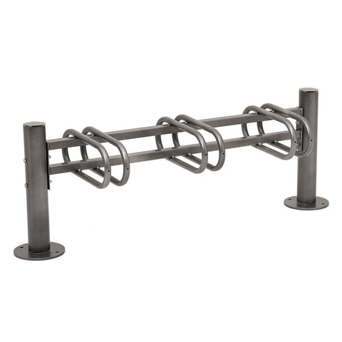 District Cycle Rack with Polished Steel End Cap