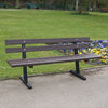 Eco Plastic and Steel Bench with Backrest