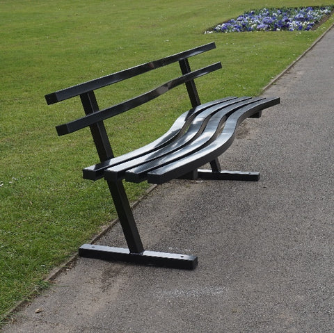 Flexivo Outdoor Bench with Backrest