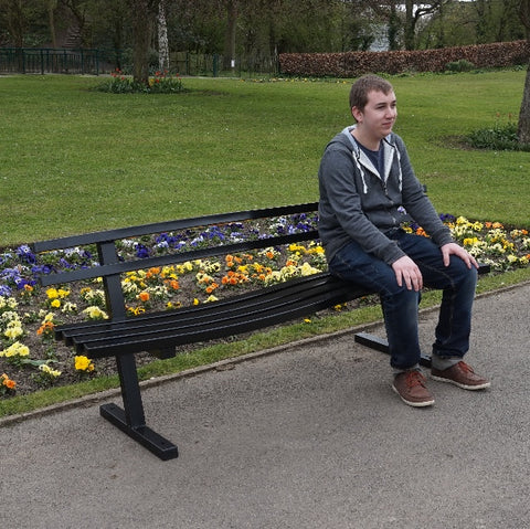 Flexivo Outdoor Bench with Backrest