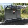 Friendly Stop Bus Shelter with Steel Outer Panels