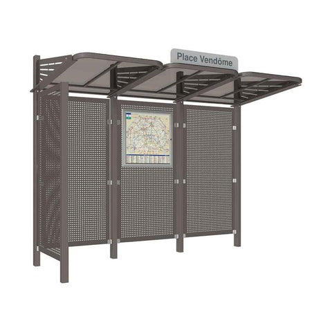 Friendly Stop Bus Shelter with Steel Outer Panels