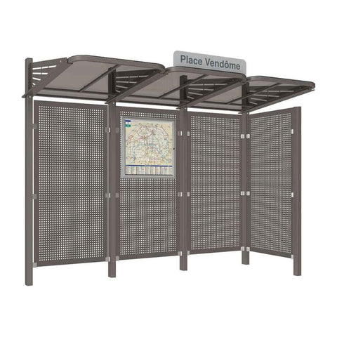 Friendly Stop Bus Shelter with Steel Outer Panels