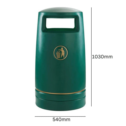 Hooded Outdoor Waste Bin – 100L