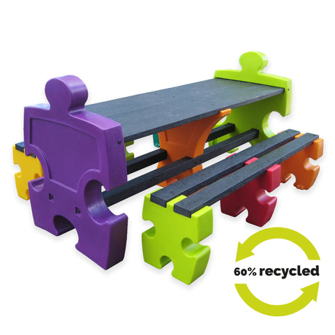 Jigsaw Table with Bench Set