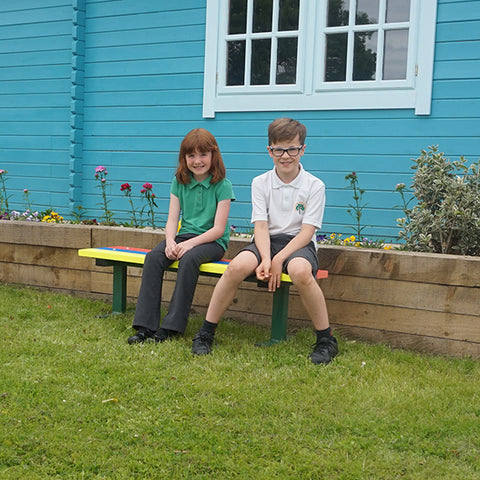 Children's Rainbow Eco Plastic Bench