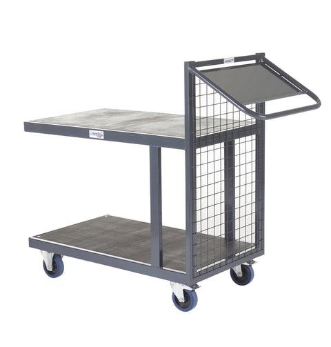 Order Picking Trolley with Clipboard Tray