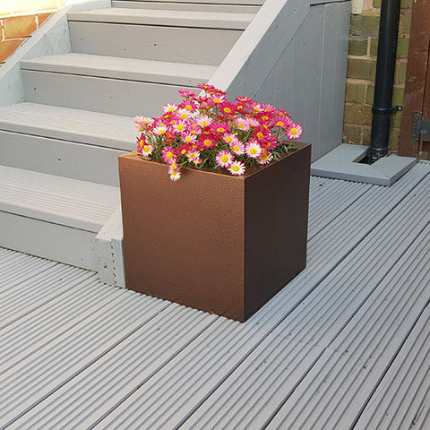 Midi Cube Steel Planter
