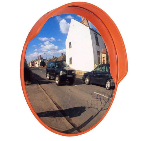 Orange Casing Traffic Mirror with Hood