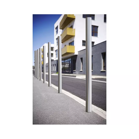 Mounted Brushed Steel Bollard - 76mm