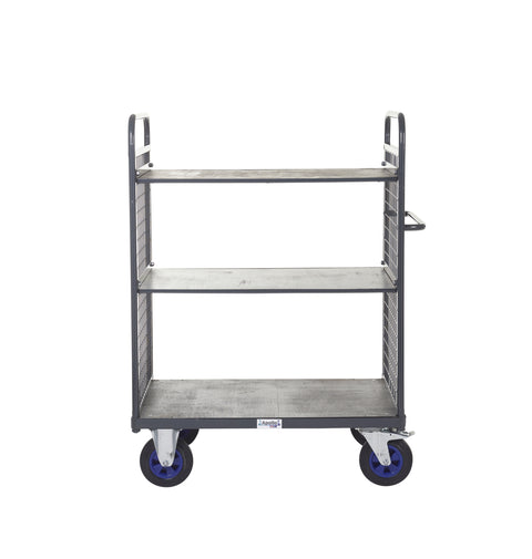 Heavy Duty Distribution Trolley with 2 Adjustable Shelves