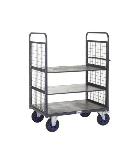 Heavy Duty Distribution Trolley with 3 Adjustable Shelves