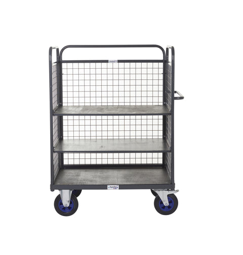 Heavy Duty Distribution Trolley with 3 Adjustable Shelves