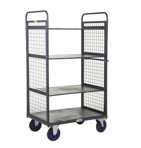 Heavy Duty Distribution Trolley with 3 Adjustable Shelves