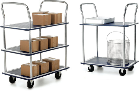 Chrome Finish Shelf Trolley