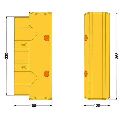 Pedestrian Rail End Protection