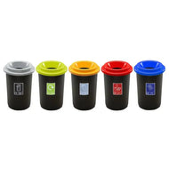 Round Recycling Bin with Open Top – 50L