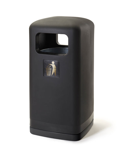 Square Outdoor Litter Bin - 100 Litre
