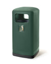 Square Outdoor Litter Bin - 100 Litre