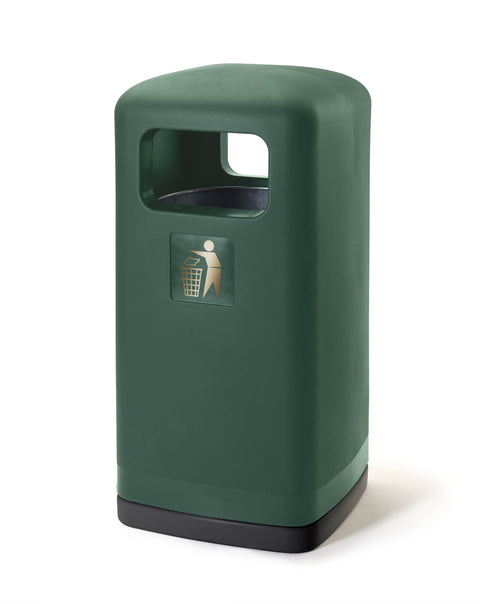 Square Outdoor Litter Bin - 100 Litre