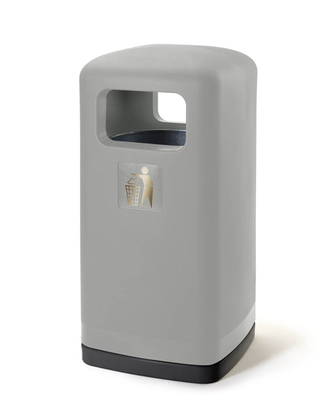 Square Outdoor Litter Bin - 100 Litre