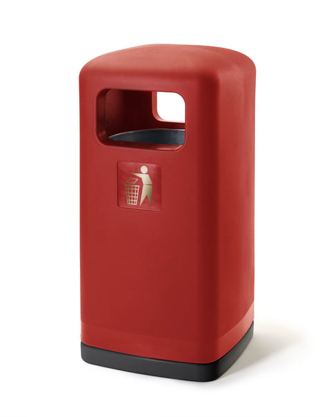 Square Outdoor Litter Bin - 100 Litre