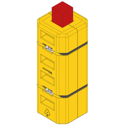 Space-Saving Polywrap Column Guard