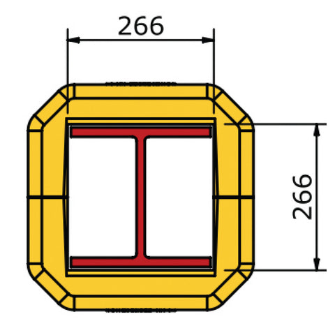 Space-Saving Polywrap Column Guard