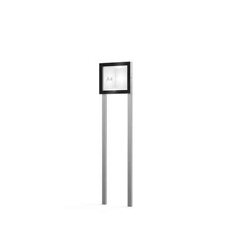 Slimline Poster Display with Upright Posts - 54mm