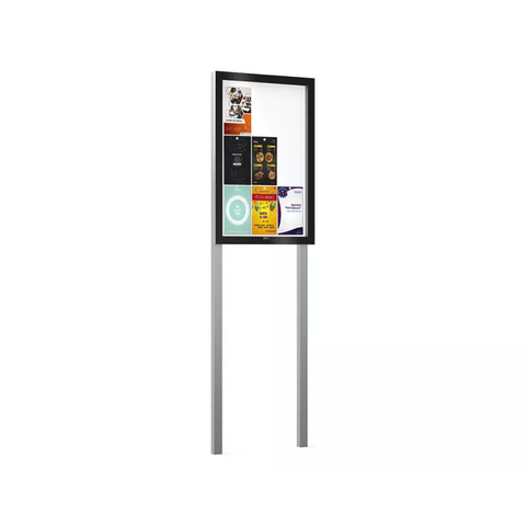 Slimline Poster Display with Upright Posts - 54mm
