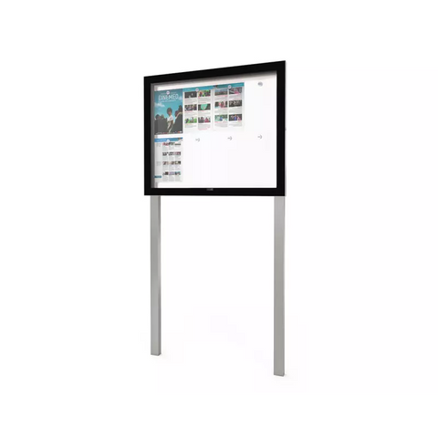 Slimline Poster Display with Upright Posts - 54mm