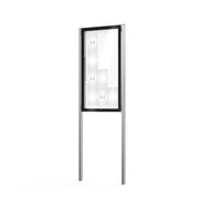 Slimline Poster Display with Upright Posts - 80mm
