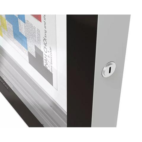 Slimline Poster Display with Upright Posts - 80mm