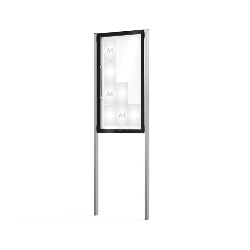 Slimline Poster Display with Upright Posts - 80mm - Jaydee Living