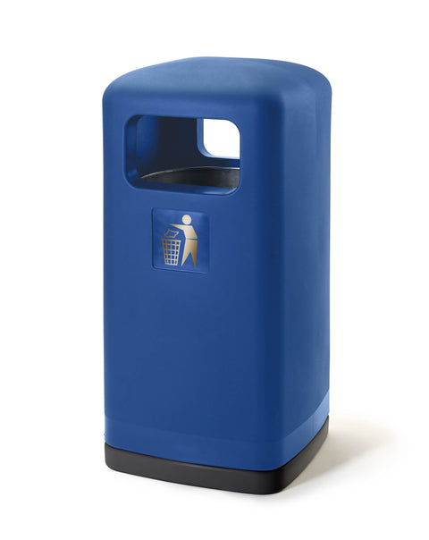 Square Outdoor Litter Bin - 100 Litre