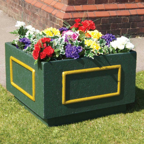 Square Victorian Planter with Plinths