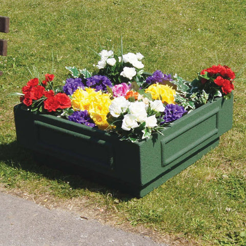 Square Victorian Planter with Plinths