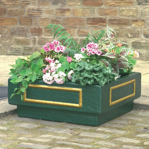 Square Victorian Planter with Plinths